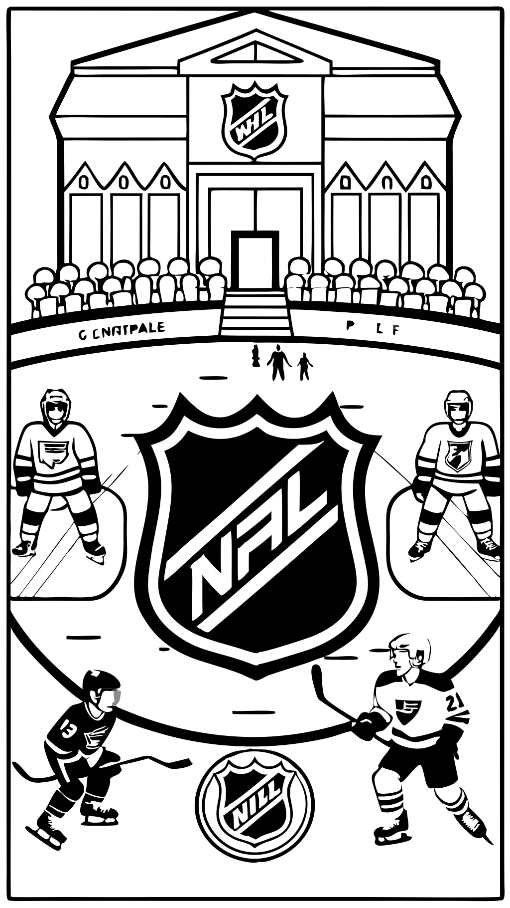 coloriage de hockey dans la LNH